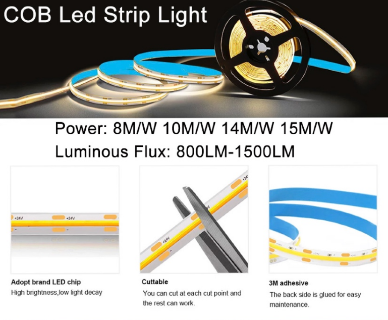 Tools and Materials for Cutting COB LED Strips