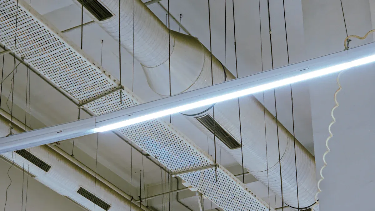 Energy Efficiency of Commercial LED Strips vs. Fluorescent Lighting