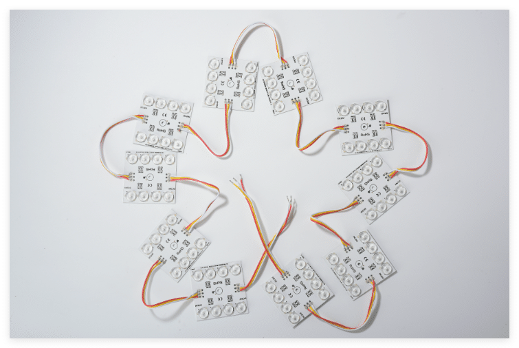 Composition et caractéristiques des modules LED d' style=