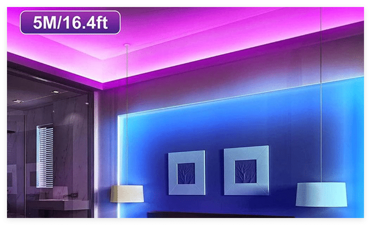 Decoración interior con rgb led strip lights waterproof