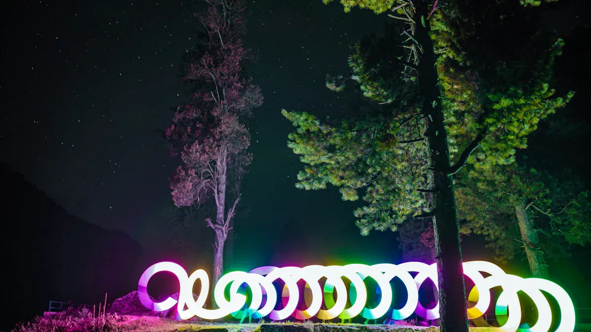 Outdoor Spaces with LED Strip Lights